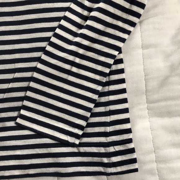 Navy blue and white striped long sleeve - Picture 3 of 3